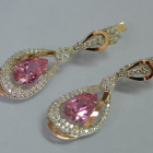 Срібні сережки з золотими вставками