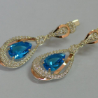 Срібні сережки з золотими вставками