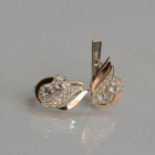 Срібні сережки з золотими вставками