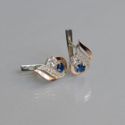 Срібні сережки з золотими вставками