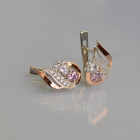 Срібні сережки з золотими вставками