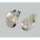 Срібні сережки з золотими вставками