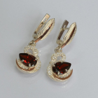 Серебряные серьги с золотыми вставками