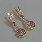 Серебряные серьги с золотыми вставками