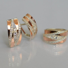 Срібний набір з золотими пластинами