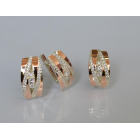 Срібний набір з золотими пластинами