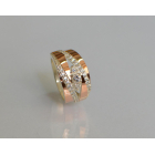 Срібна каблучка з золотими вставками