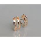 Срібні сережки з золотими вставками