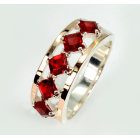 Срібна каблучка з золотими вставками