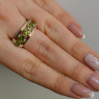 Срібна каблучка з золотими вставками