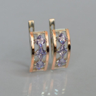 Срібні сережки з золотими вставками