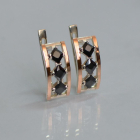 Срібні сережки з золотими вставками