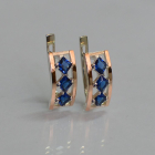 Срібні сережки з золотими вставками