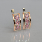 Срібні сережки з золотими вставками