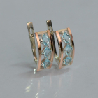 Срібні сережки з золотими вставками