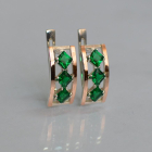 Срібні сережки з золотими вставками