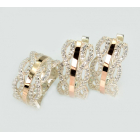 Срібний набір з золотими пластинами