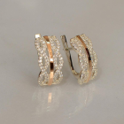 Срібні сережки з золотими вставками