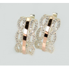 Срібні сережки з золотими вставками