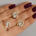 Срібний набір з золотими пластинами