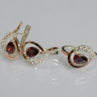 Срібний набір з золотими пластинами