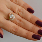 Серебряное кольцо с золотыми вставками