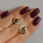 Срібні сережки з золотими вставками