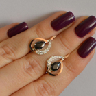 Срібні сережки з золотими вставками