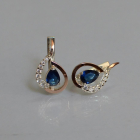 Срібні сережки з золотими вставками