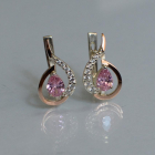 Срібні сережки з золотими вставками