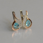 Срібні сережки з золотими вставками