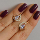 Срібні сережки з золотими вставками