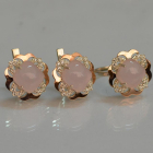 Срібний набір з золотими пластинами