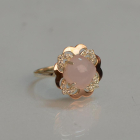 Срібна каблучка з золотими вставками