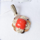 Срібна підвіска з пластинами золота