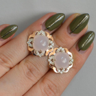 Срібні сережки з золотими вставками