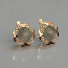 Срібні сережки з золотими вставками