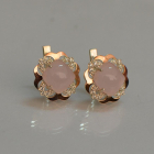 Срібні сережки з золотими вставками