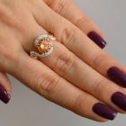 Срібна каблучка з золотими вставками