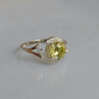 Срібна каблучка з золотими вставками