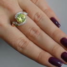 Срібна каблучка з золотими вставками