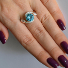 Срібна каблучка з золотими вставками