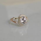 Срібна каблучка з золотими вставками