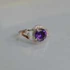 Срібна каблучка з золотими вставками