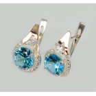 Срібні сережки з золотими вставками