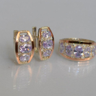 Срібний набір з золотими пластинами