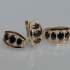 Срібний набір з золотими пластинами