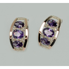 Срібні сережки з золотими вставками