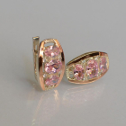 Срібні сережки з золотими вставками