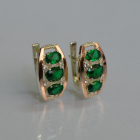 Срібні сережки з золотими вставками